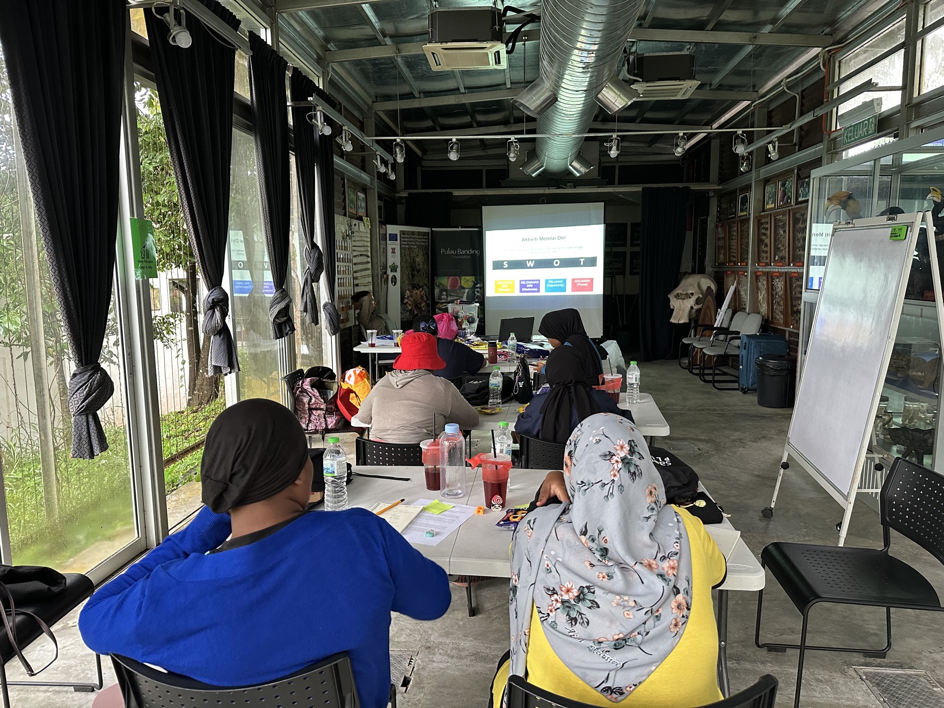 Orang Asli students at a Saora+ learning centre participating in group learning and tutoring programmes